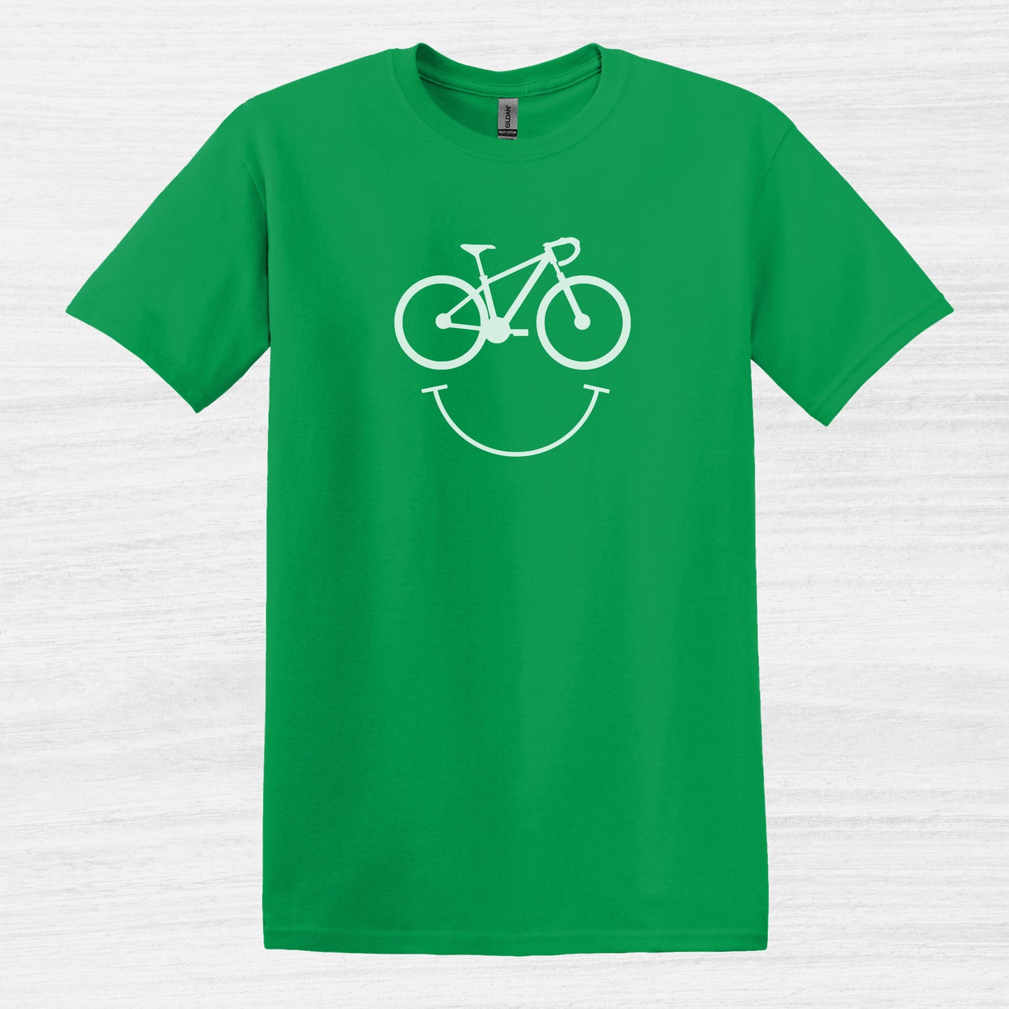 Bike Bliss Happy Mountain Bike T-Shirt for Men Outdoor Cycling Irish Green 2