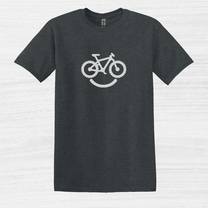 Bike Bliss Happy Mountain Bike T-Shirt for Outdoor Cycling for Men Dark Heather 2
