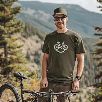 Bike Bliss Happy Mountain Bike T-Shirt for Outdoor Cycling for Men Model