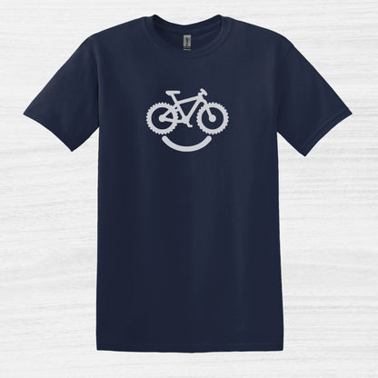 Bike Bliss Happy Mountain Bike T-Shirt for Outdoor Cycling for Men Navy 2