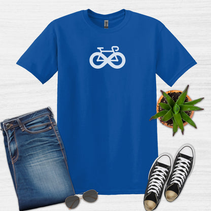 Bike Bliss Infinite Love Cycling T-Shirt for Men Size Royal Blue