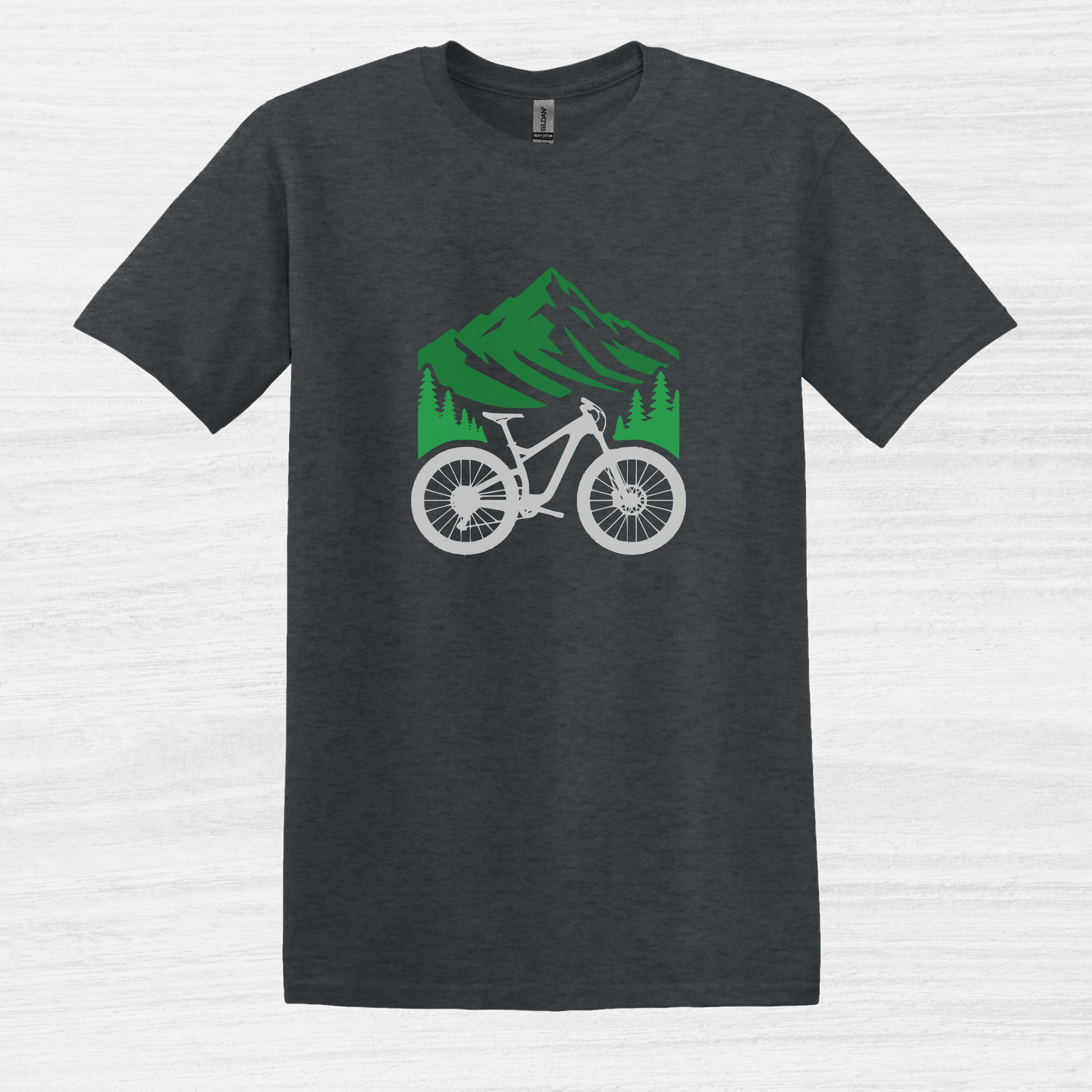 Bike Bliss MTB Mountain Bike T-Shirt for Men Dark Heather 2