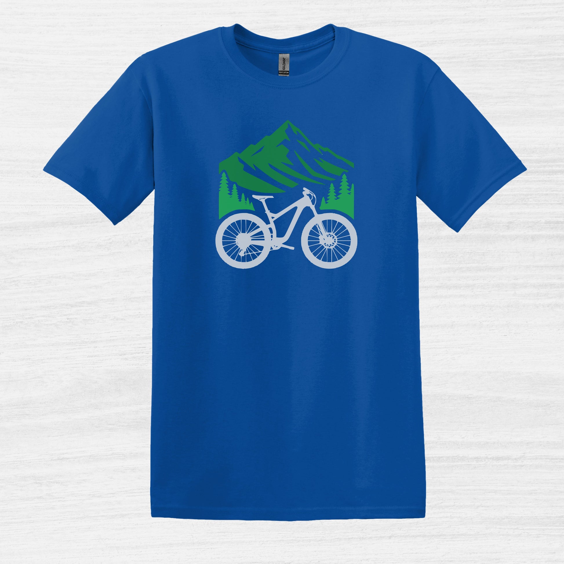 Bike Bliss MTB Mountain Bike T-Shirt for Men Royal Blue 2