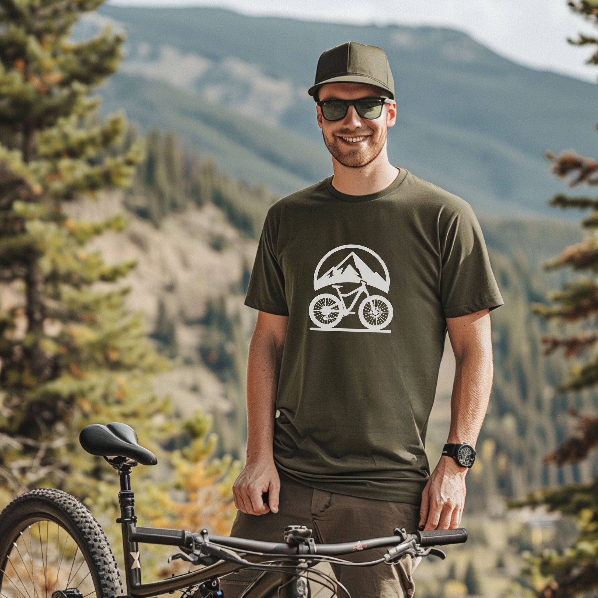 Bike Bliss Mountain Bike MTB T-Shirt Graphic outdoor for Men Model 2