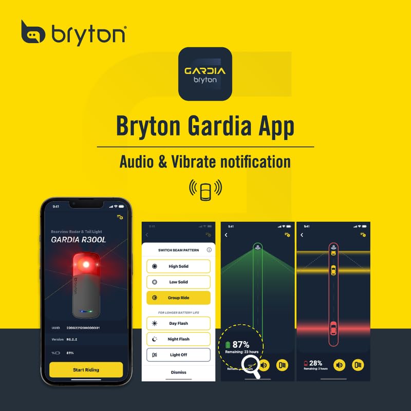 Bryton GARDIA R300L Cycling/Bike Radar with Tail Light, Visual and Audible Alerts for Vehicles Up to 207 Yards 3