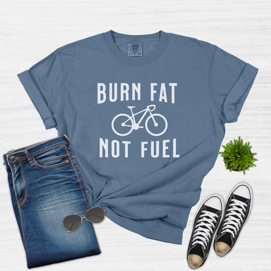 Burn Fat Not Fuel Camiseta de ciclismo para mujer