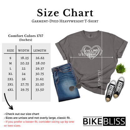 Cycling Heartbeat Life Behind Bars Graphic T-Shirt for Women