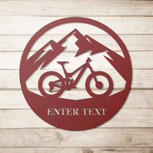 Personalized Mountain Bike MTB Metal Sign