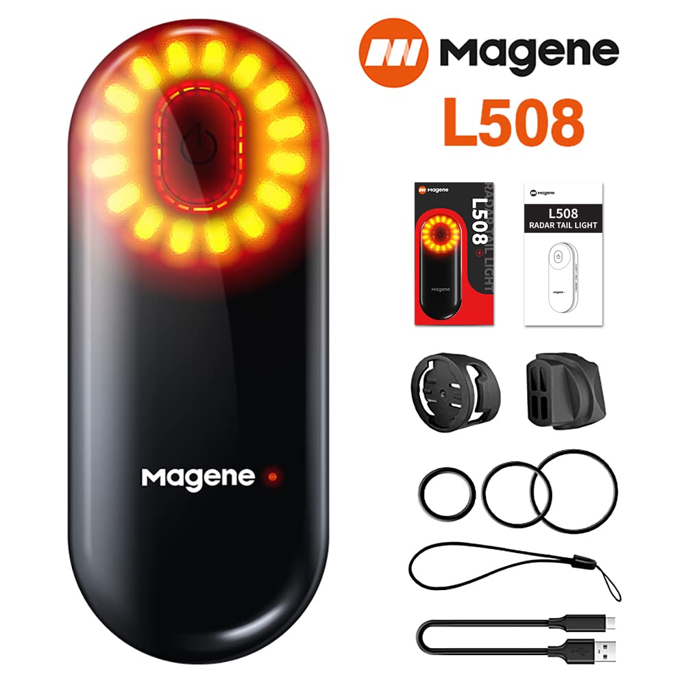 Magene L508 Bike Radar Tail Light, Smart Rear View Radar Taillight Compatible with Some Bike Computers and Watches 8