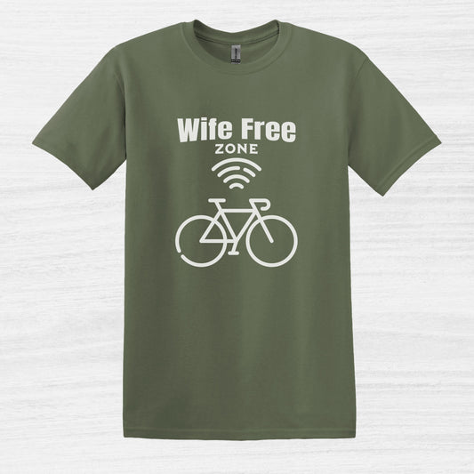 Camiseta de bicicleta Wife Free Zone