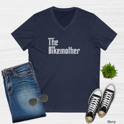 The Bikemother V-Neck T-Shirt for Women