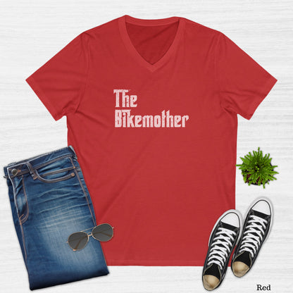 The Bikemother V-Neck T-Shirt for Women