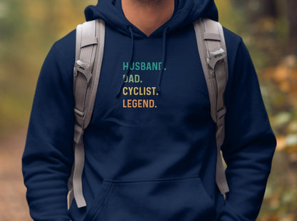 Husband Dad Cyclist Legend Hoodie