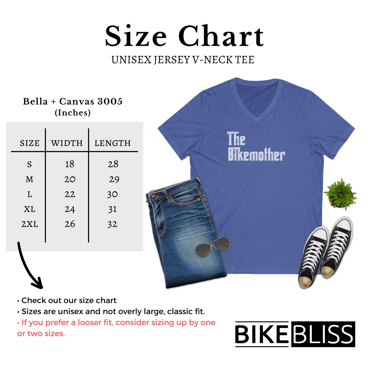 The Bikemother V-Neck T-Shirt for Women