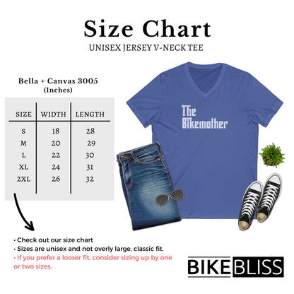 The Bikemother V-Neck T-Shirt for Women