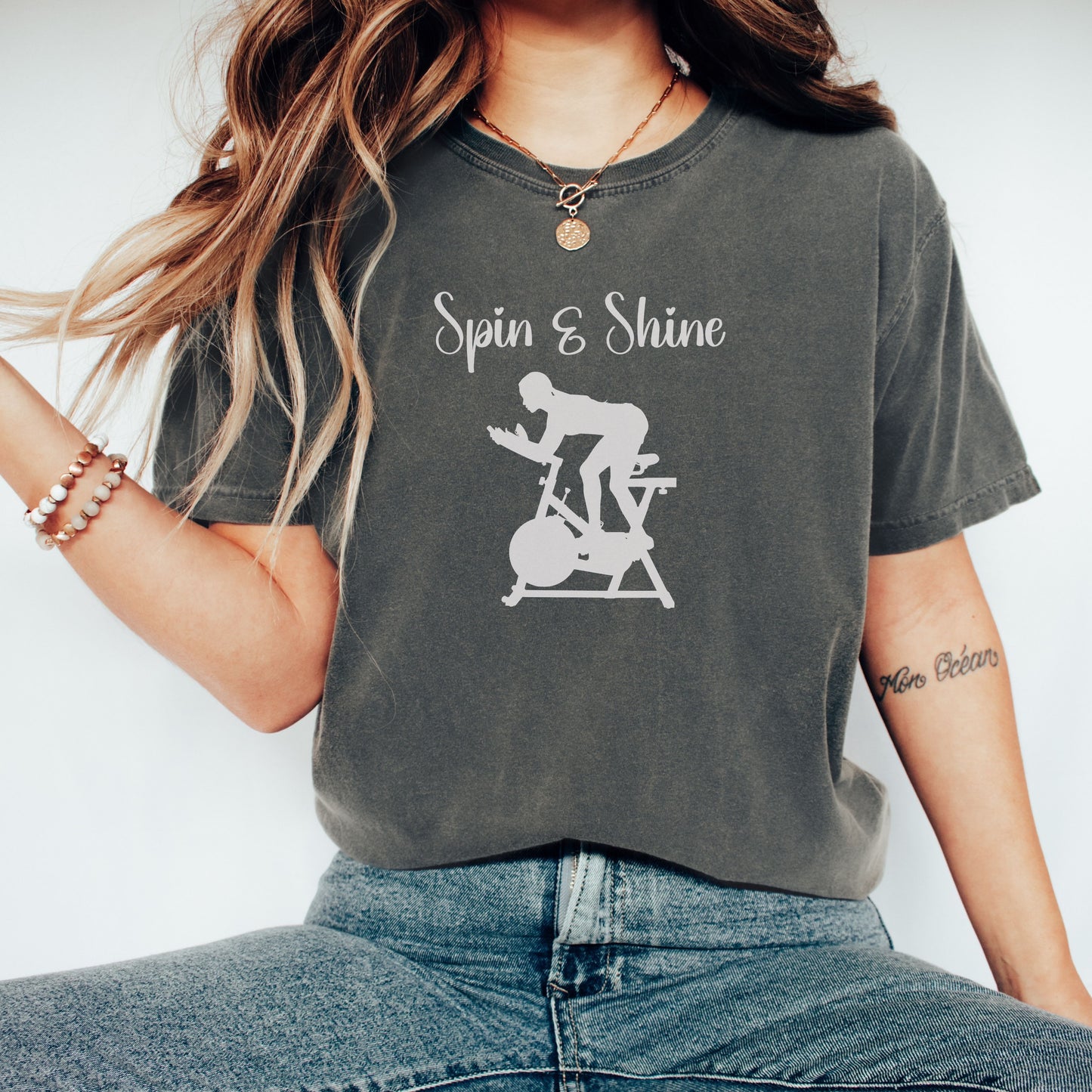 Spin and Shine Cycling T-Shirt for Women