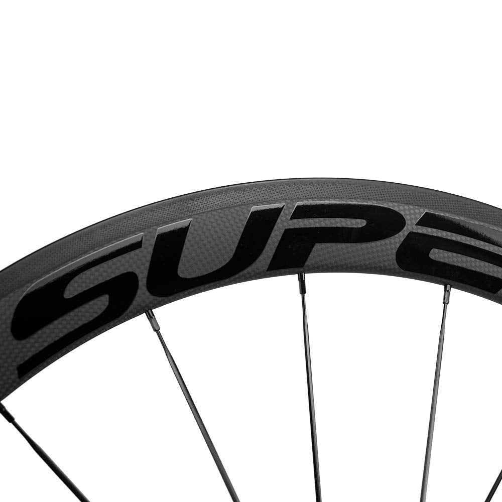 Superteam 50mm Clincher Wheelset 700c 23mm Width Cycling Racing Road Carbon Wheel Decal 5