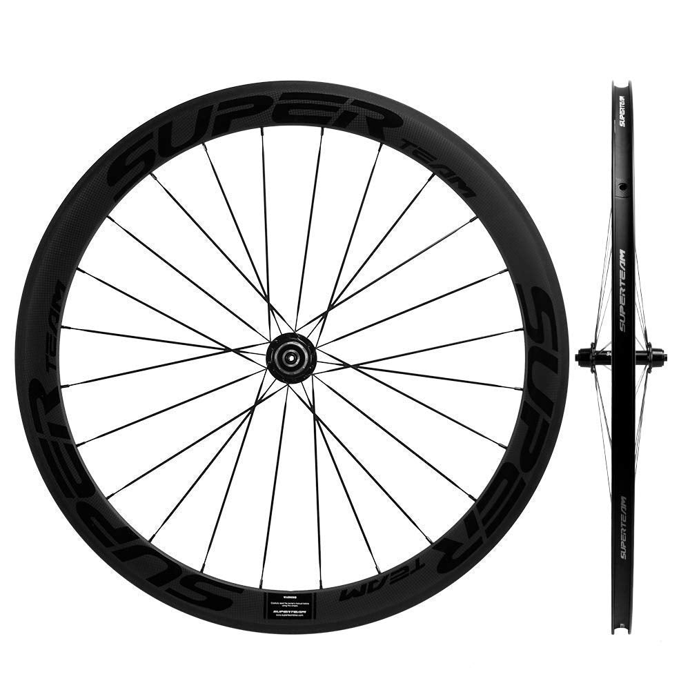 Superteam 50mm Clincher Wheelset 700c 23mm Width Cycling Racing Road Carbon Wheel Decal 6