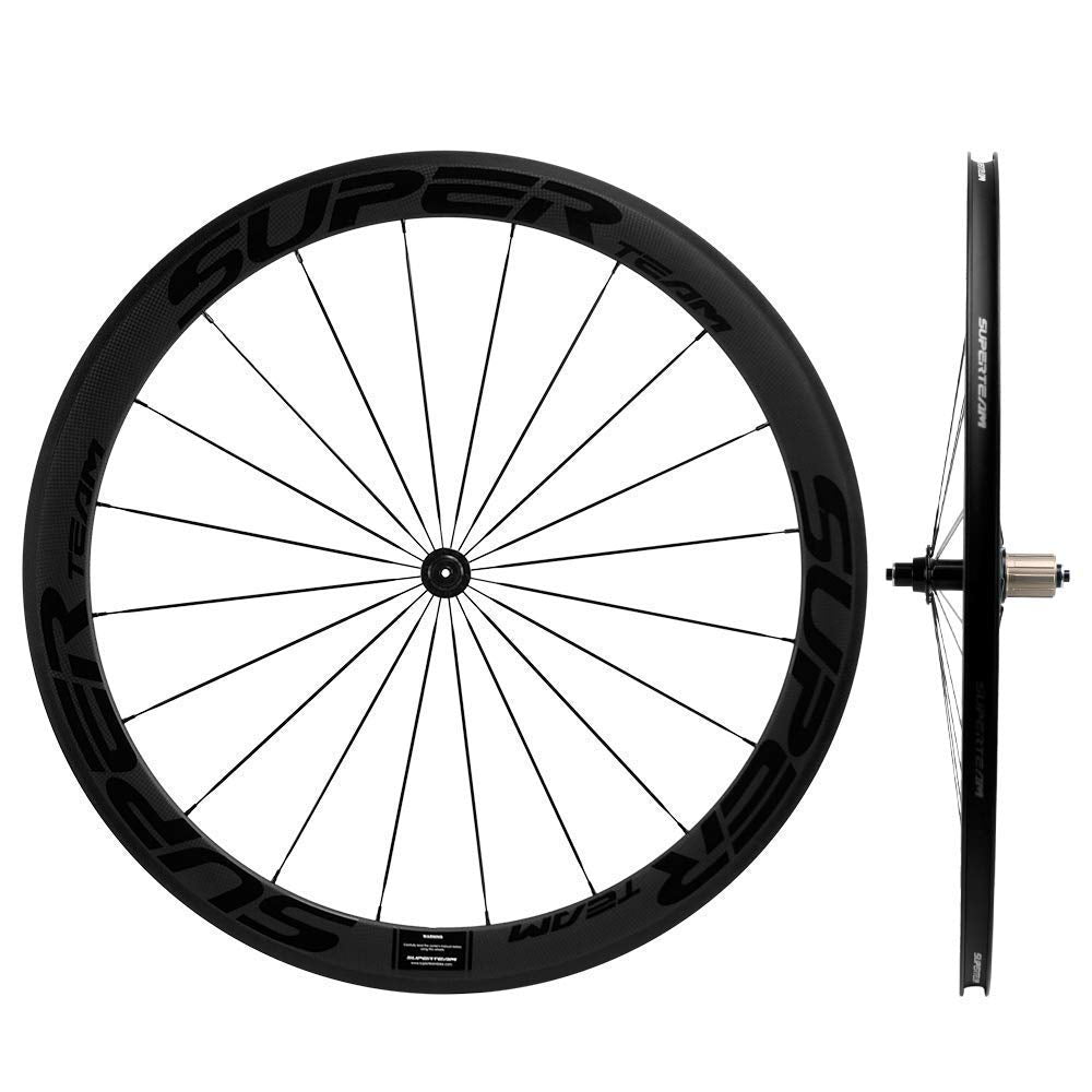 Superteam 50mm Clincher Wheelset 700c 23mm Width Cycling Racing Road Carbon Wheel Decal 7
