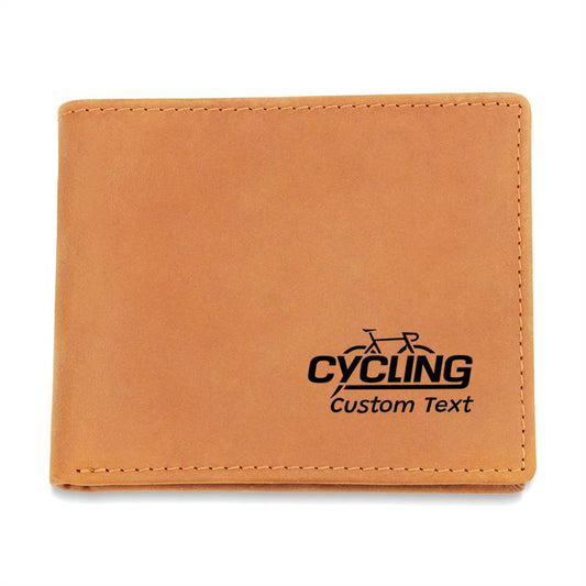 Personalized Cycling Leather Wallet for Men