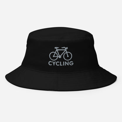 Sombrero de pescador bordado de ciclismo y bicicleta