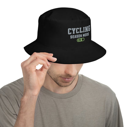 Cycling Season Mode ON Embroidered Bucket Hat