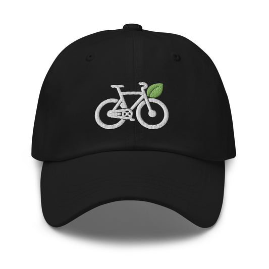 Green Eco Bike Embroidered Dad Hat