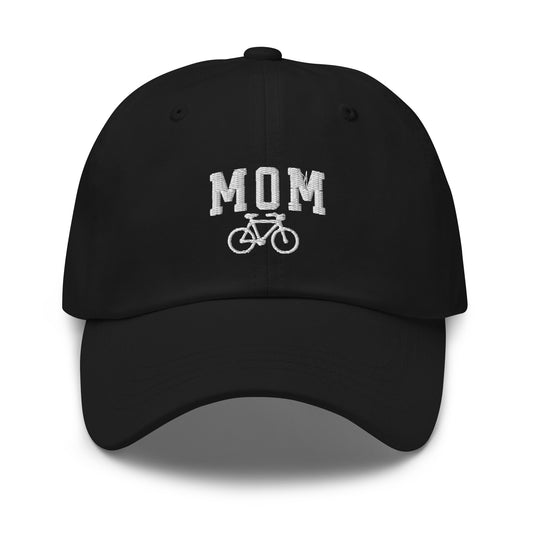 Cycling Mom and Bike Embroidered hat