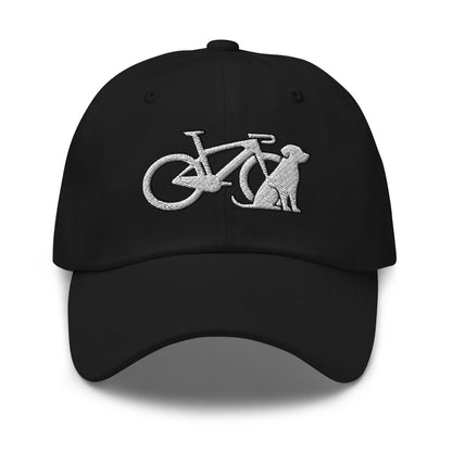 Race Bike and Dog Embroidered Hat