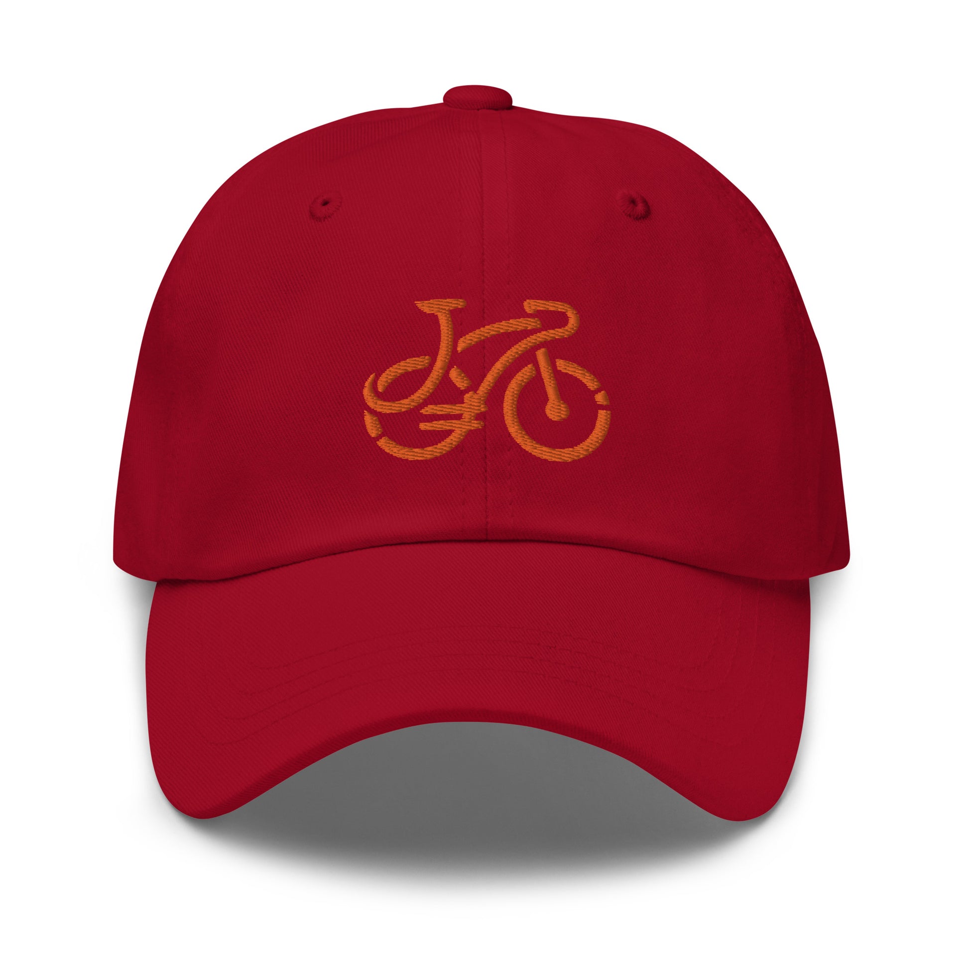 Cool Modern Bike Embroidered Dad red cap