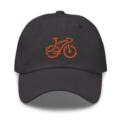 Cool Modern Bike Embroidered Dad gray cap