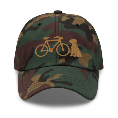 Bike and Dog Embroidered Hat