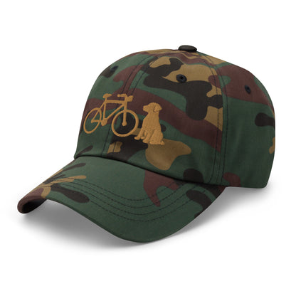 Bike and Dog Embroidered Hat