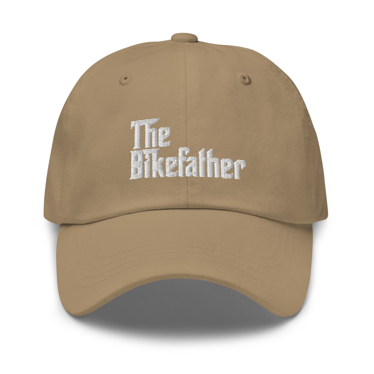 The Bikefather funny cap hat Fathers Day gift for Cycling dads bike lovers  embroidered  khaki
