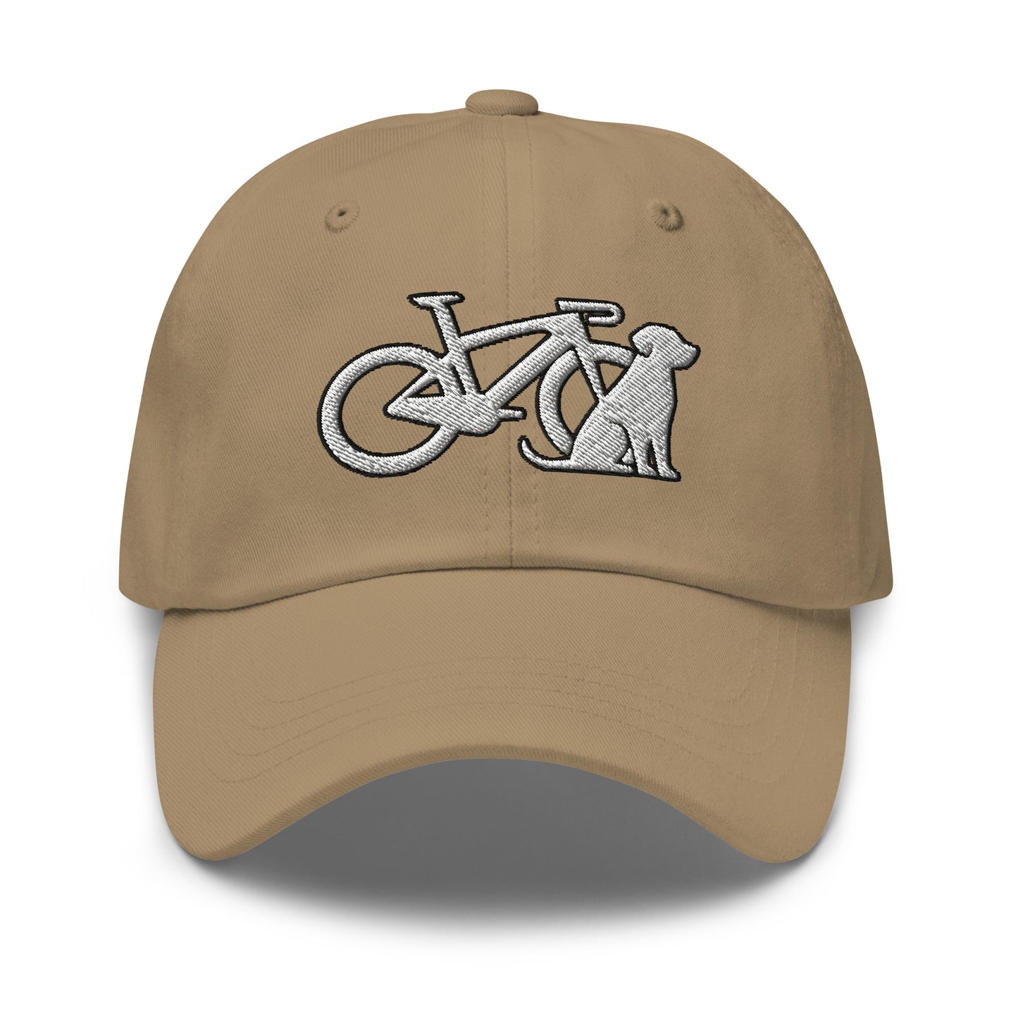 Race Bike and Dog Embroidered Hat