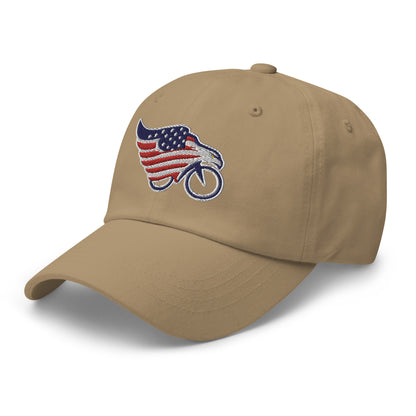 American Flag Eagle Bike Embroidered Hat