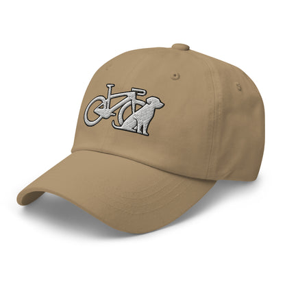 Race Bike and Dog Embroidered Hat