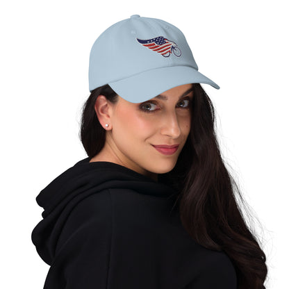 American Flag Eagle Bike Embroidered Hat