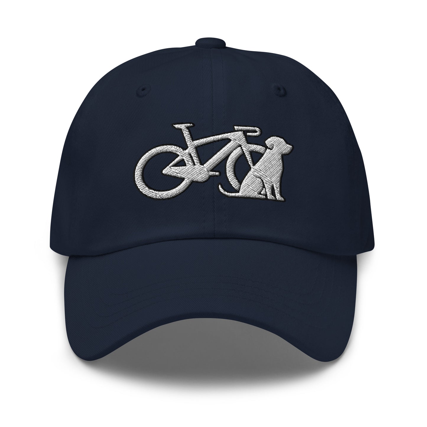 Race Bike and Dog Embroidered Hat