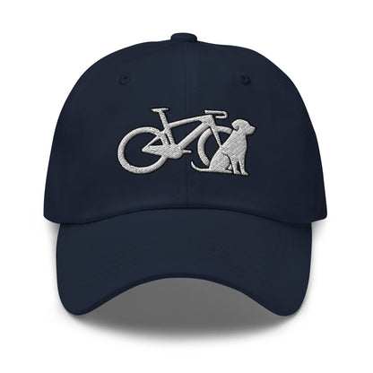 Race Bike and Dog Embroidered Hat