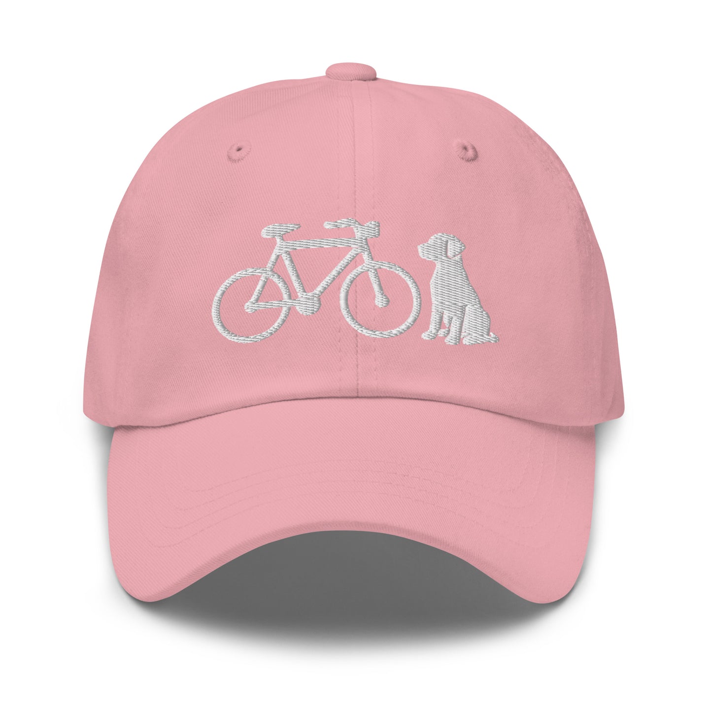Sombrero de papá bordado de bicicleta y perro