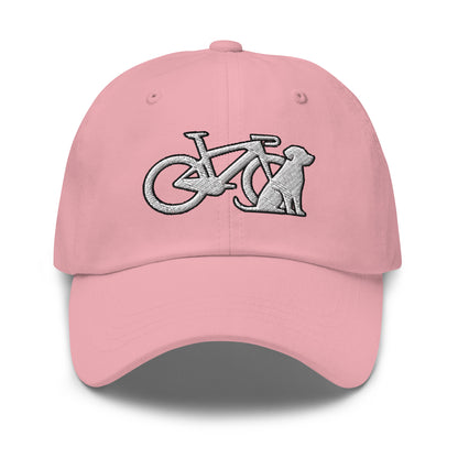 Race Bike and Dog Embroidered Hat