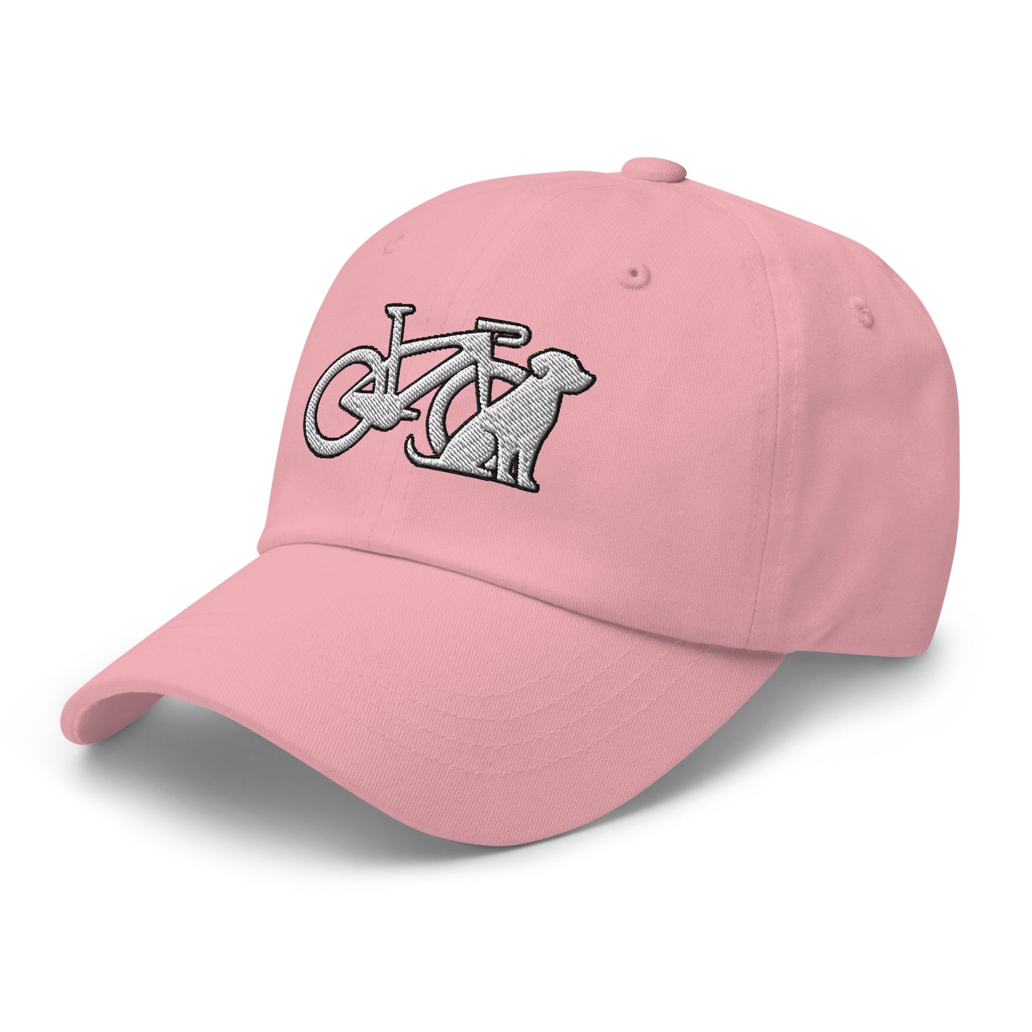 Race Bike and Dog Embroidered Hat