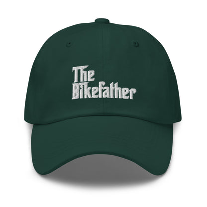 The Bikefather funny cap hat Fathers Day gift for Cycling dads bike lovers  embroidered  green