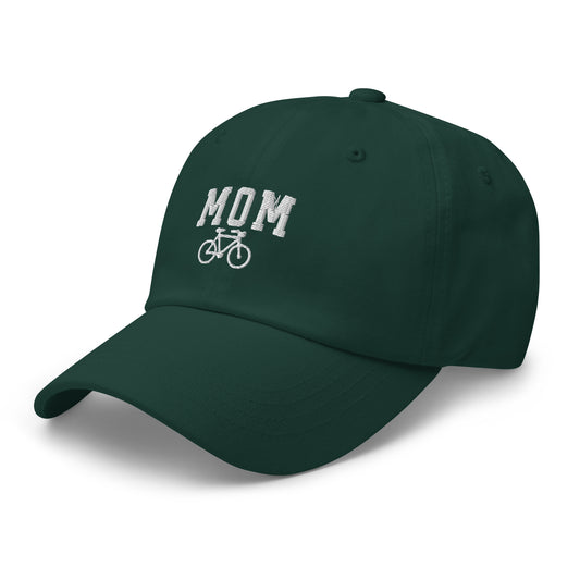 Cycling Mom and Bike Embroidered hat