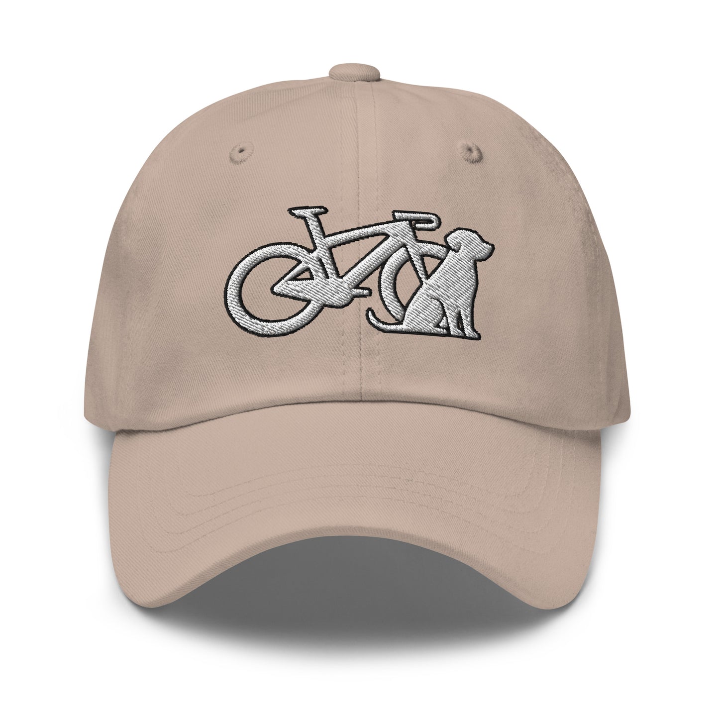 Race Bike and Dog Embroidered Hat