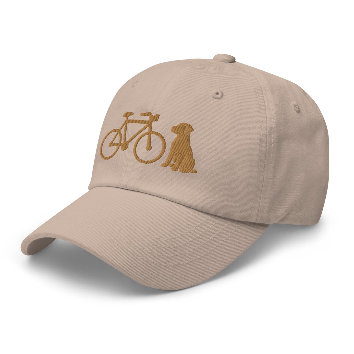 Bike and Dog Embroidered Hat