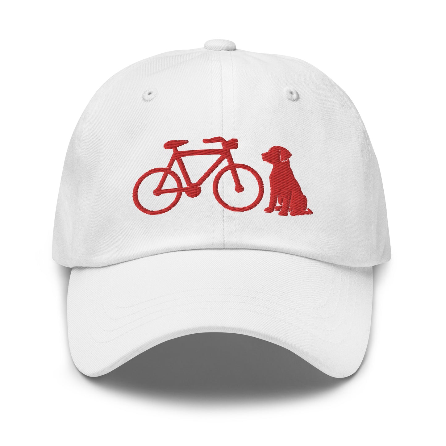 Bike and Dog Embroidered Hat