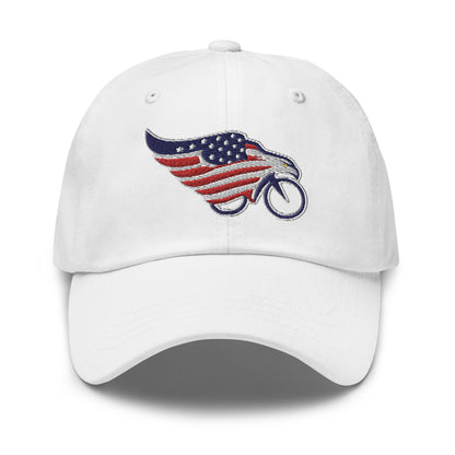 American Flag Eagle Bike Embroidered Hat