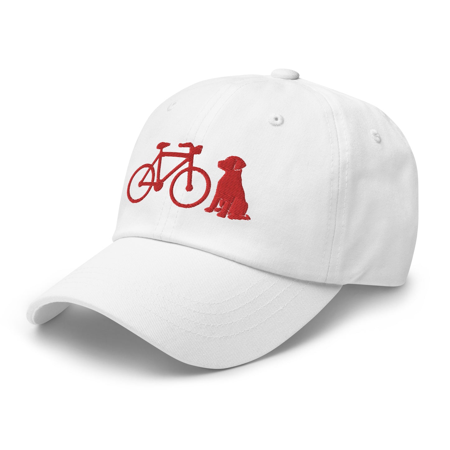 Bike and Dog Embroidered Hat